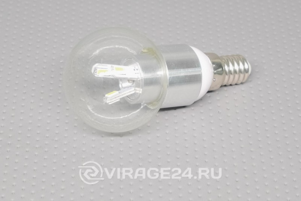 Купить Лампа светодиодная E14 4W 220V 4000-4500K, шарик, ZHL